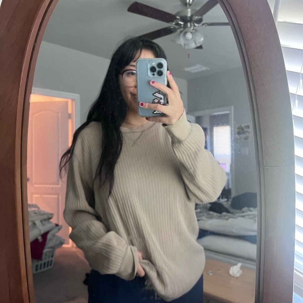 💗American eagle tan XL oversized sweatshirt